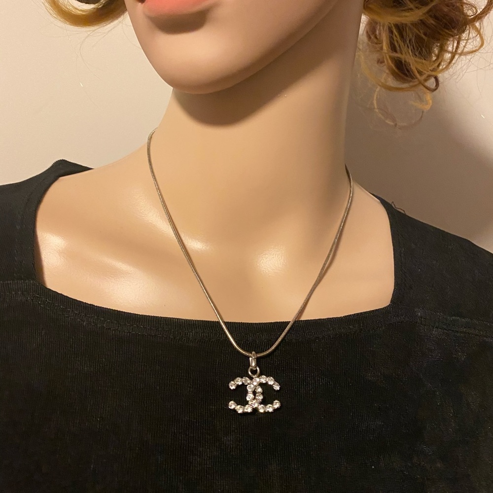 Chanel cc logo vintage crystal necklaces - Picture 2 of 12